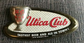 Rare Vintage Utica Club Beer Advertising Sign West End Brewing Co Utica Ny