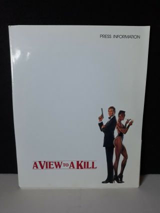 Vintage 1985 Roger Moore James Bond 007 " A View To A Kill " Press Kit & Photos