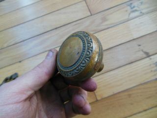 Vintage Antique Solid Copper Doorknob Ornate Standard