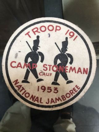 Bsa,  1953 Boy Scout National Jamboree Back (or Jacket) Patch Stoneman Troop 191