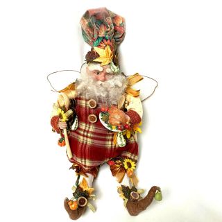 Vintage Mark Roberts Thanksgiving Fairy Chef " All The Trimmings "