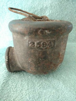 Antique Water Diverter Cup Hand Well Pump Pitcher Cast Iron 2594 Hang Bracket