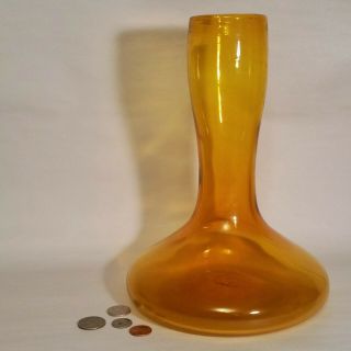 1957 Jonquil Vtg Wayne Husted Mcm Blenko Yellow Art Glass Decanter Bottle Vase