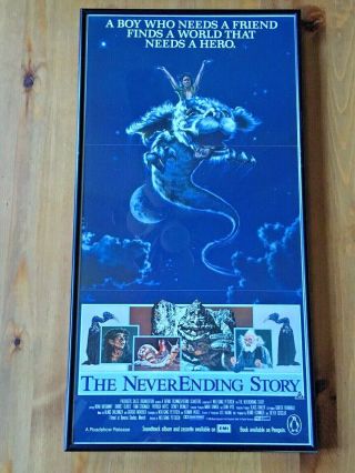 Never Ending Story Vintage 1980s Movie Poster Framed 25 "