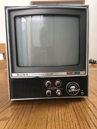 Vintage Sony 9” Trinitron Portable Color Tv Kv - 9000u