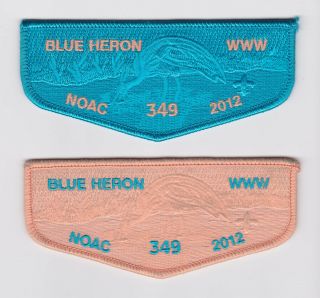 USA BOY SCOUTS OF AMERICA - OA BLUE HERON LODGE 349 NOAC 2012 SCOUT FLAP PATCH 2