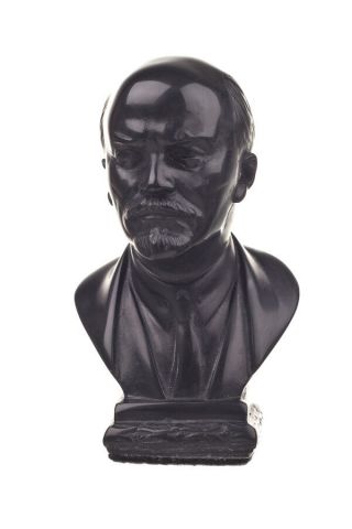 Soviet Russian Ussr Leader Vladimir Lenin Stone Bust / Statue 4.  1  Black