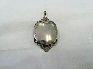 Vintage Sterling Silver Floral Hinged Pill Box Or Locket Pendant