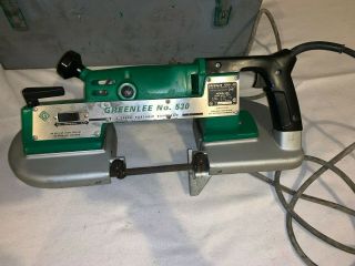Vintage Greenlee N0.  530 2 Speed Portable Band Saw And Case Rockford