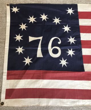 Vintage Usa 13 Star American Flag - 76 Bicentennial - Bulldog - Read