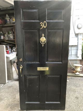 36”x78 3/4 X 1 3/4” Vintage Antique Wooden Exterior Entry Door 15 Miles W Nyc