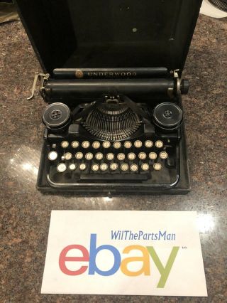 Vtg 3 Bank Underwood Standard Portable Typewriter,  U.  S.  A Antique