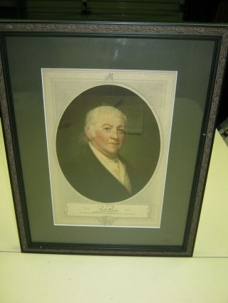 Framed Paul Revere Print W/ Will - Marine Midland Trust Co.  Bank Give Away