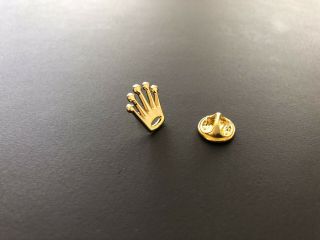 Gold Plated Rolex Crown Emblem Lapel Pin