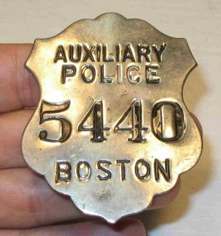 Obsolete Antique Auxiliary Police Officer Badge City Of Boston