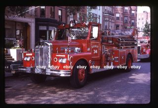 Boston Ma E34 1962 Ward La France Pumper Fire Apparatus Slide