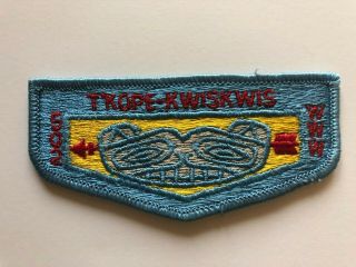 T’kope Kwiskwis Lodge 502 Oa S5b Flap Patch Order Of The Arrow Boy Scouts
