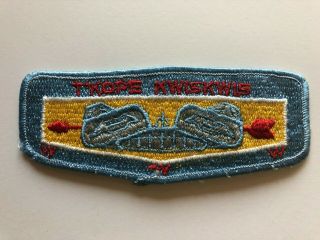 T’kope Kwiskwis Lodge 502 Oa S6a Flap Patch Order Of The Arrow Boy Scouts