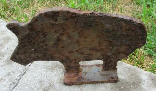 Pig Cast Iron Shooting Gallery Target Vintage Carnival 6 " H X 8 1/2 " W