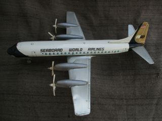 VINTAGE 1960s JAPAN MARX TIN BATTERY OP TOY SEABOARD WORLD AIRLINES AIRPLANE 3