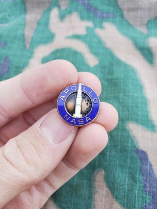Vintage Nasa Apollo 11 Launch Employee Lapel Pin