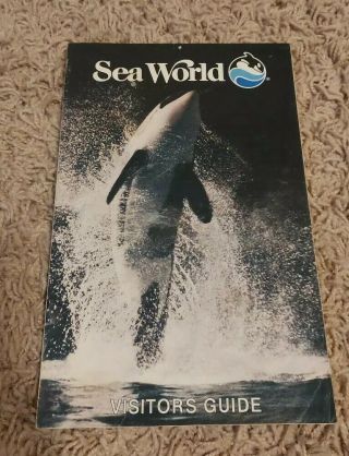 1990 Sea World Ohio Park Map Visitors Guide Brochure Aurora Cleveland Six Flags