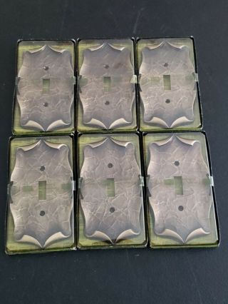 6 Vintage Amerock Carriage House Switch Plate Covers Antique Brass Nos Sears