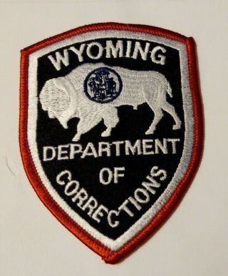 Wyoming Department Of Corrections Police Patch Combined Postage