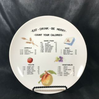 Vintage Royal Halsey Calorie Counting Plate