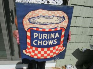 Vintage 1931 Purina Chows Paper Dealer Sign