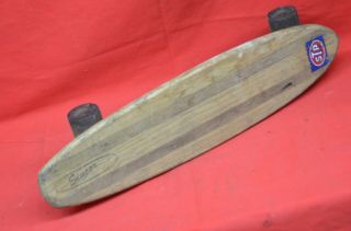 Vtg Sincor Skateboard Wood Wooden Inset Racing Slick Wheels Venice Calif 1960s
