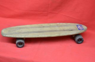 Vtg Sincor Skateboard Wood Wooden Inset Racing Slick Wheels Venice Calif 1960s 3