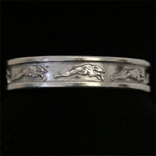 Greyhound Bracelet - Whippet Galgo Italian Racing Hounds Jewelry - Pewter Bangle