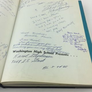 1957 WASHINGTON HIGH SCHOOL YEARBOOK 