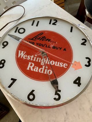 Vintage Westinghouse Radio Advertising Clock