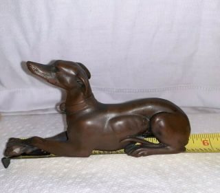 Vintage Jennings Brothers 5 Jb Bronze Greyhound Whippet Dog Vry Cond