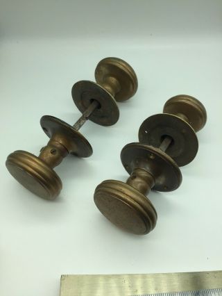Set Of 4 Vintage Solid Brass Door Knobs - Very Heavy