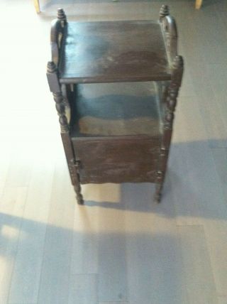 Vintage Smokers End Table With Door Latch