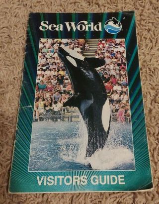 1991 Sea World Ohio Park Map Visitors Guide Brochure Aurora Cleveland Six Flags