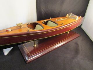 Vintage Chris - Craft Wood Model Boat Ship Built Kit Display Stand 24 " Inches