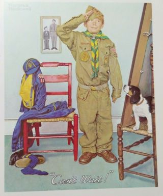 Norman Rockwell Scouting (set Of 9 Art Prints) Boy Scouts Bsa Poster