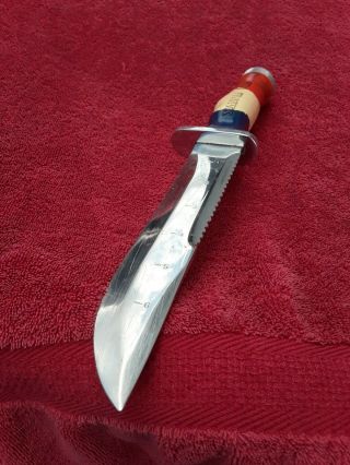 Sea Hawk Dive Knife Vintage Red,  White,  & Blue Handle