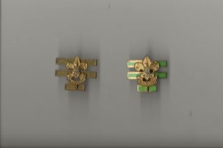 Collar Brass / Hat Pins - " Senior Patrol Leader / Gold " Boy Scout Bsa G&w/6 - 8