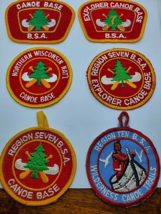 Region 7 & 10 Wilderness Canoe Bases Patches (1930 - 60 
