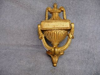 Vintage Large Brass Door Knocker Classical Style Architectural Detail - Project