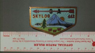 Boy Scout Oa 442 Skyloo Lodge Neckerchief Slide 8935hh