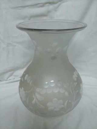 Vintage Satin Etched 10 1/2 " Glass Lamp Shade