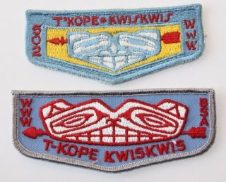 T’kope Kwiskwis Lodge 502 S3c F6 Oa Flap Patches Order Of The Arrow Boy Scouts