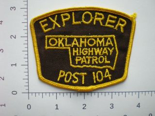 Ok Oklahoma Highway Patrol Trooper Explorer Cadet Post 104 Vintage Police Patch