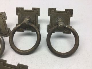 5 Antique Victorian Drop Ring Drawer Pulls 3